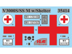 ICM 35414 Scale model 1:35 V3000S/SS M Maultier with shelter, German ambulance