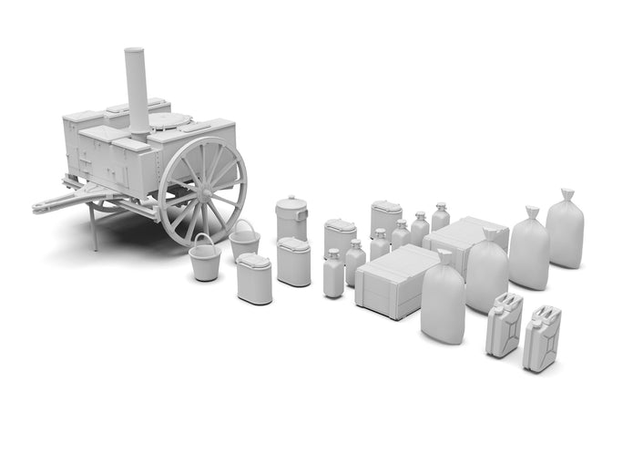 AHN ‘Gulaschkanone’ WWII German mobile field kitchen 1:35 ICM 35415 Model Kit