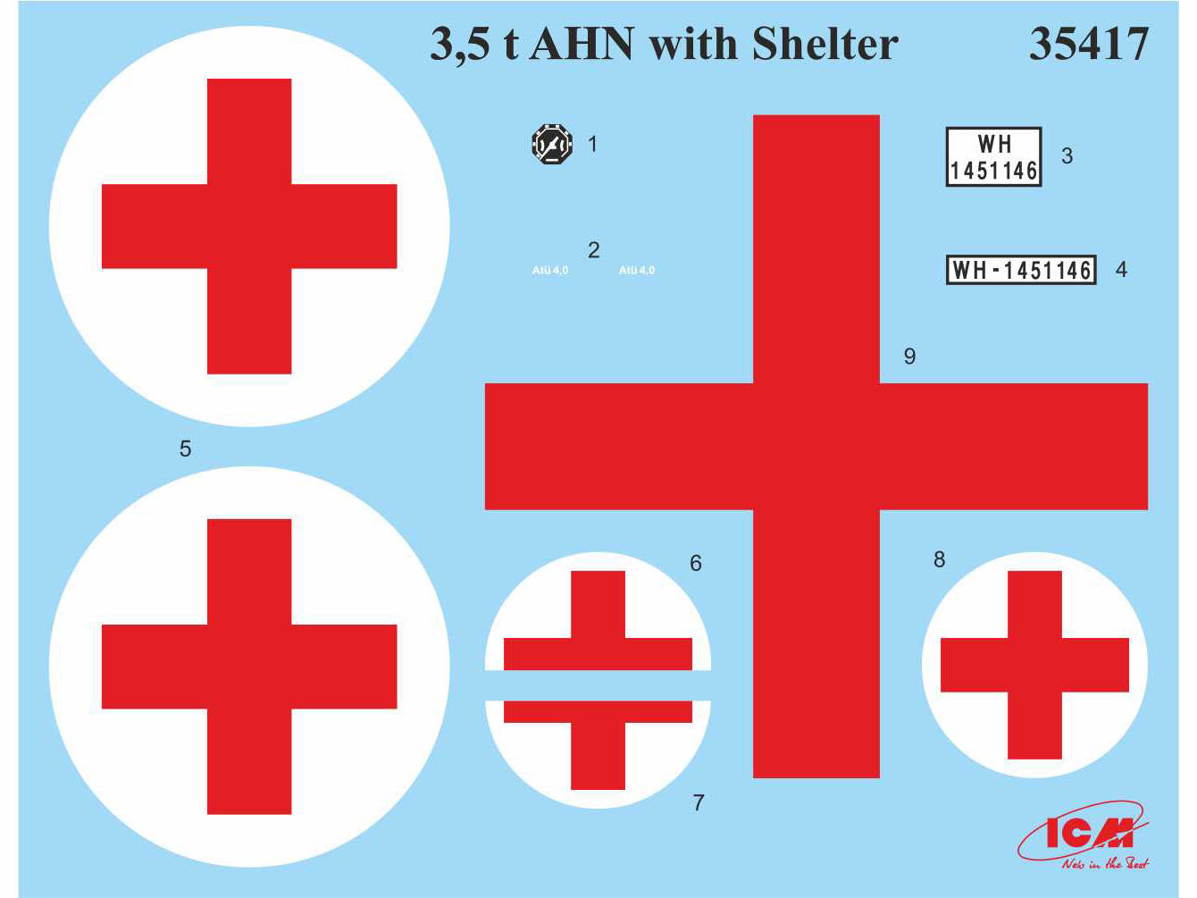 ICM 35417 Scale model kit 1:35 Lastkraftwagen 3.5 tAHN with shelter, WWII German