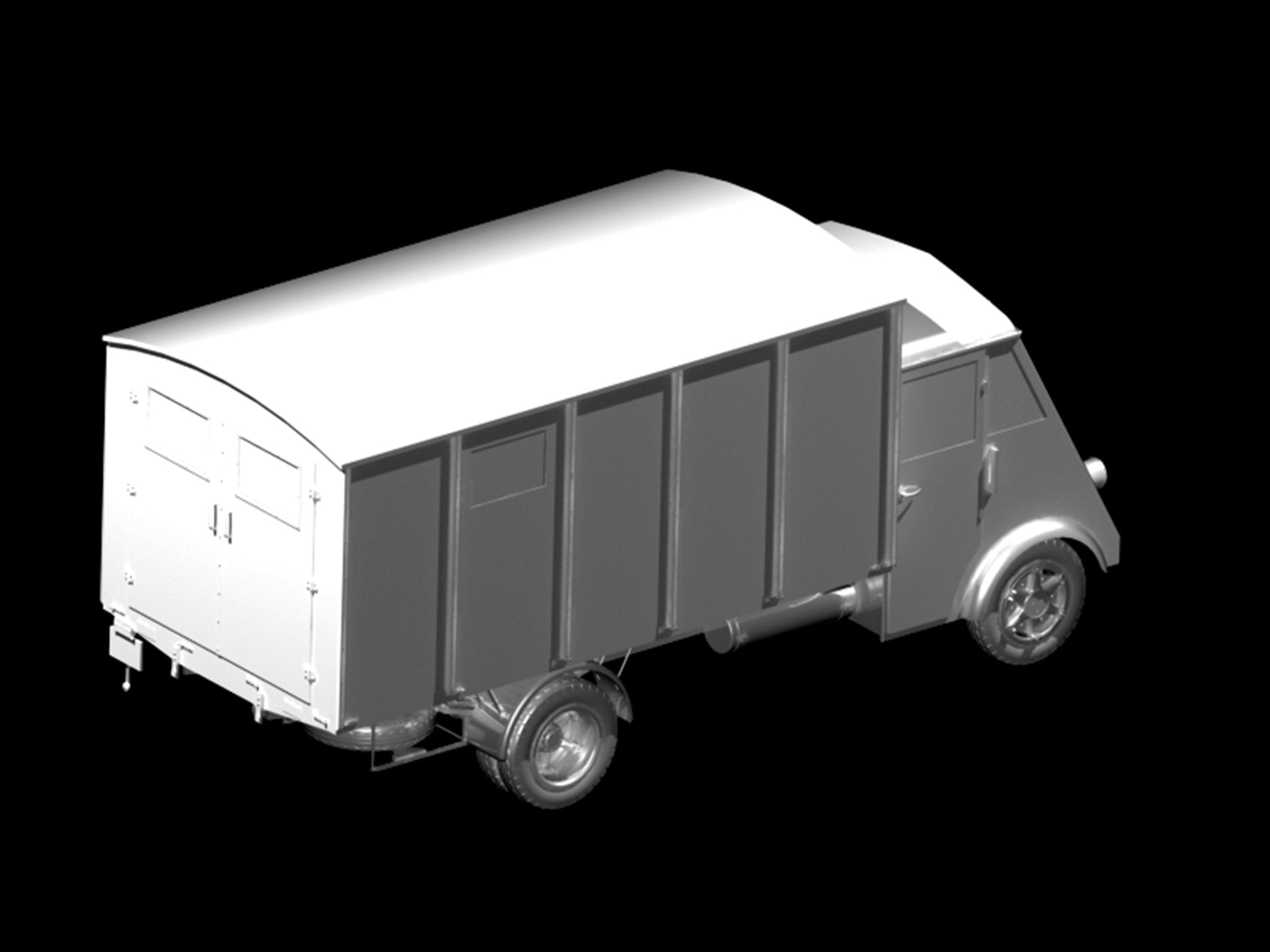 ICM 35417 Scale model kit 1:35 Lastkraftwagen 3.5 tAHN with shelter, WWII German