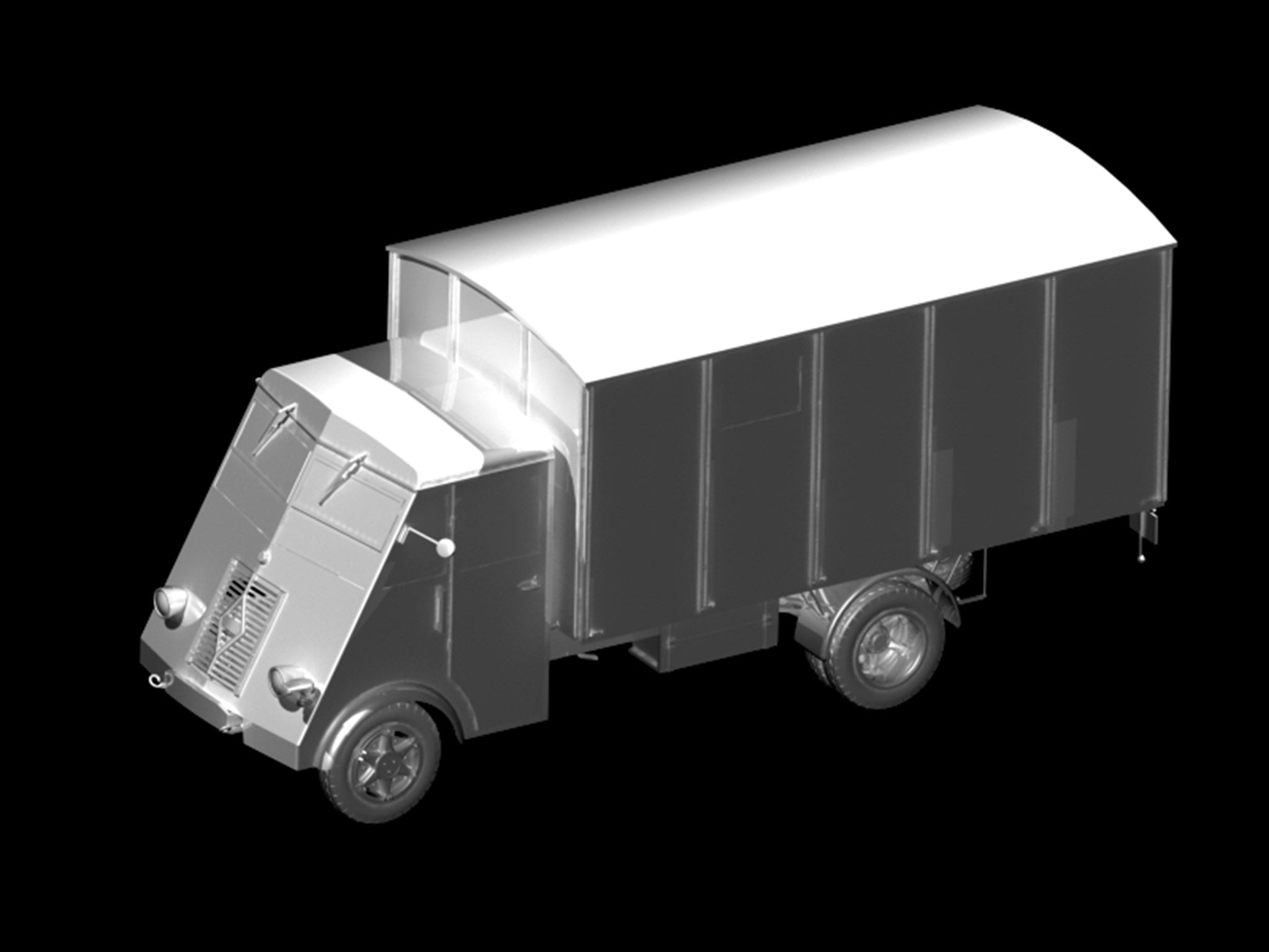 ICM 35417 Scale model kit 1:35 Lastkraftwagen 3.5 tAHN with shelter, WWII German
