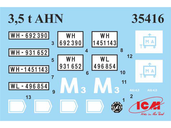ICM 35418 Plastic model kit 1:35 Lastkraftwagen 3,5 t AHN with German Drivers