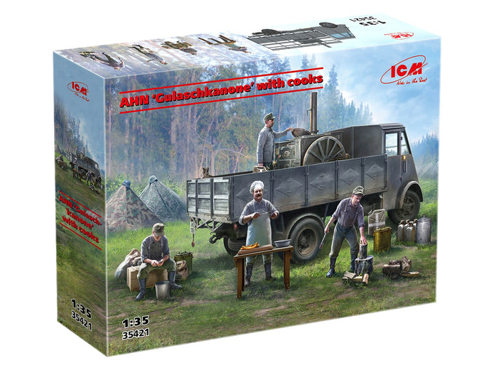 AHN “Gulaschkanone” with cooks Scale 1:35 ICM35421 Plastic Model Truck Kit