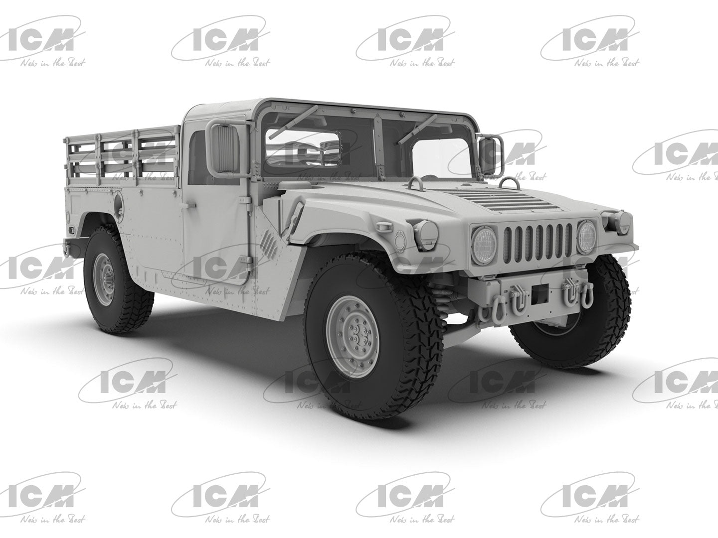 Cargo Carrier Humvee M1097A2 Scale 1:35 ICM35436 Plastic Model Armored vehicle Kit