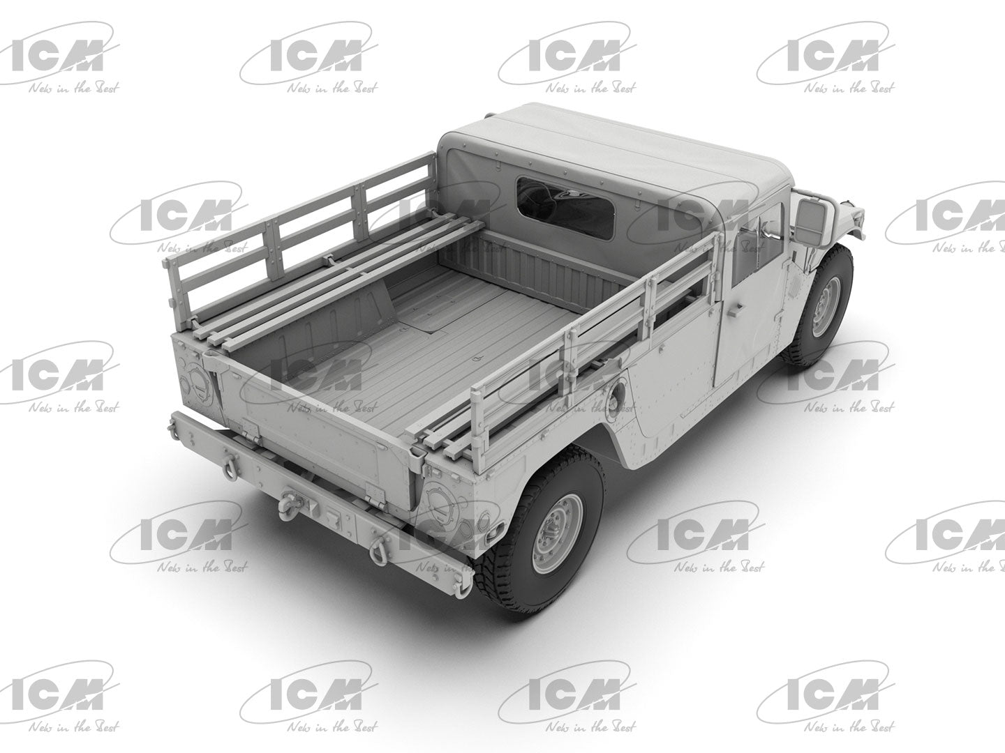 Cargo Carrier Humvee M1097A2 Scale 1:35 ICM35436 Plastic Model Armored vehicle Kit