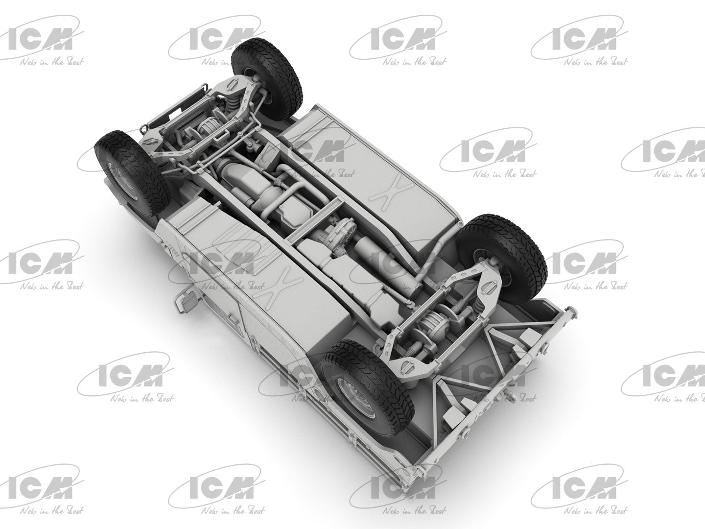 Cargo Carrier Humvee M1097A2 Scale 1:35 ICM35436 Plastic Model Armored vehicle Kit