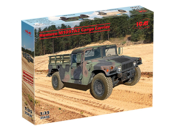 Cargo Carrier Humvee M1097A2 Scale 1:35 ICM35436 Plastic Model Armored vehicle Kit