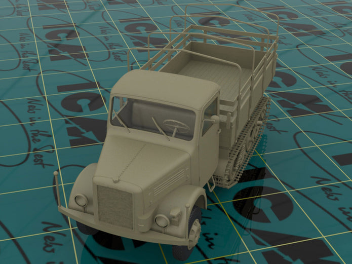 ICM 35453 model kit 1:35 WWII German Semi-Tracked Truck KHD S3000/SS M Maultier