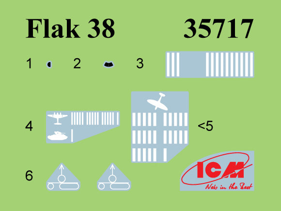 Sd.Kfz.3b with Flak 38 Truppenluftschutzwagen Scale 1:35 ICM35455 Plastic Model Truck Kit