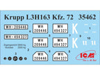 ICM 35462 Scale model kit car 1:35 Krupp L3H163 Kfz.72 WWII German radio truck