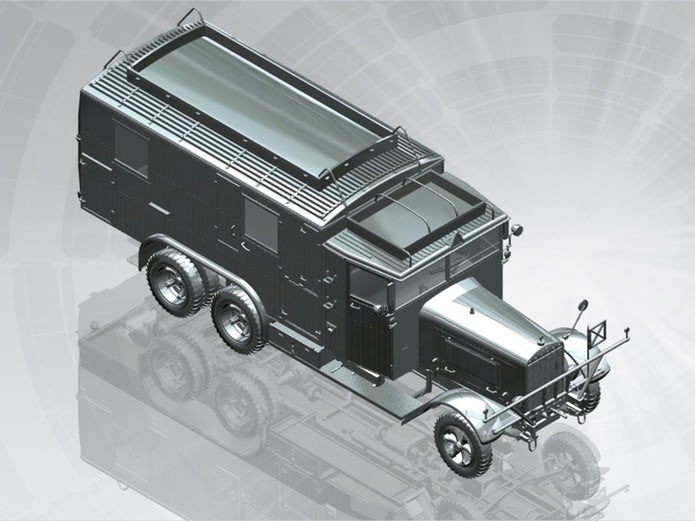 ICM 35467 Scale 1:35 Henschel 33 D1 Kfz.72 WWII German radio communication truck