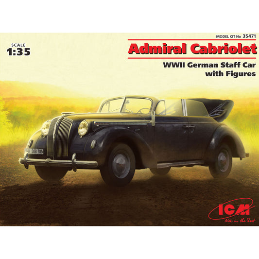 ICM 35471 Plastic model kit Scale 1:35 Admiral Cabriolet, WWII German Staff Car
