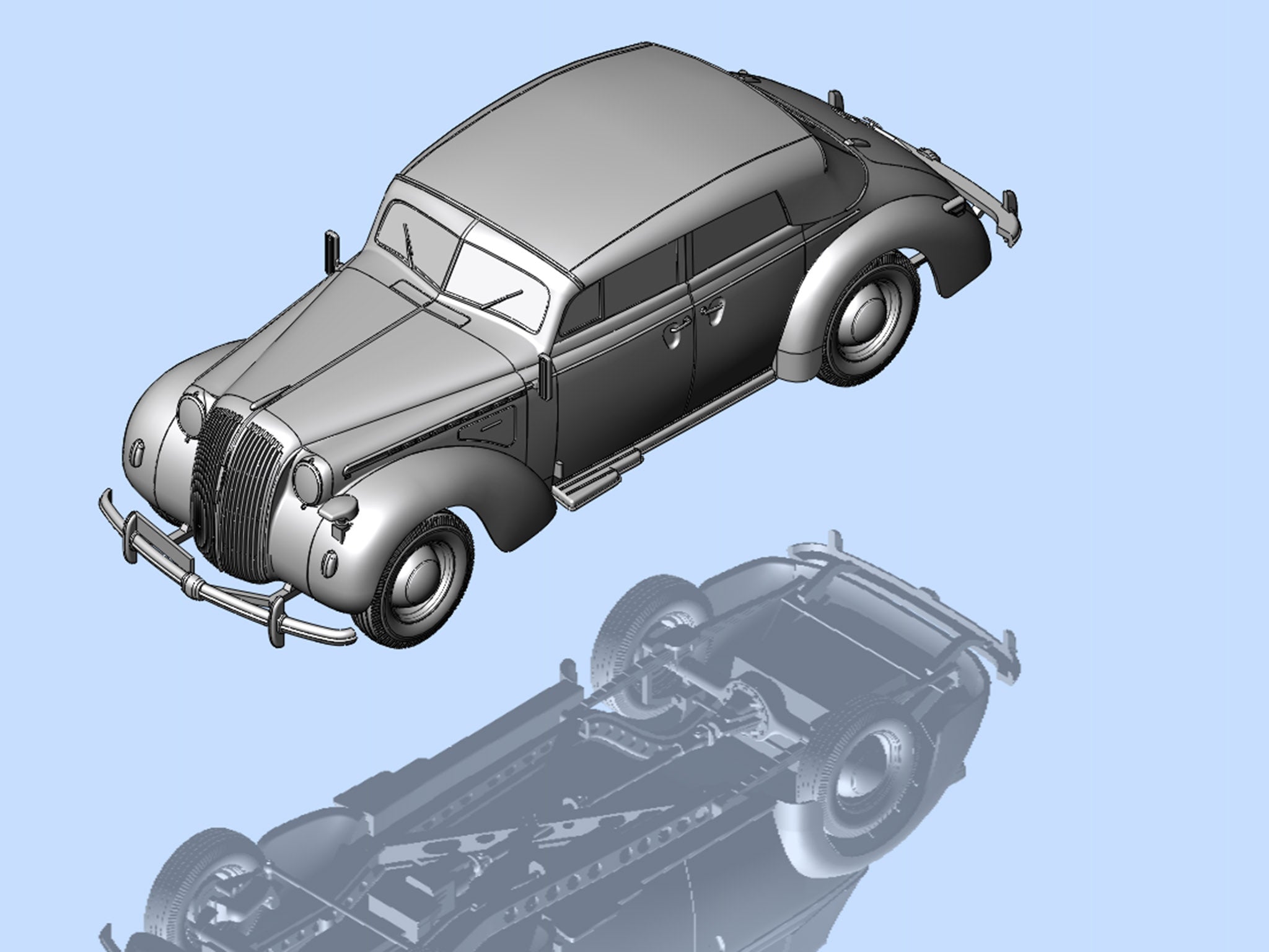 ICM 35471 Plastic model kit Scale 1:35 Admiral Cabriolet, WWII German Staff Car