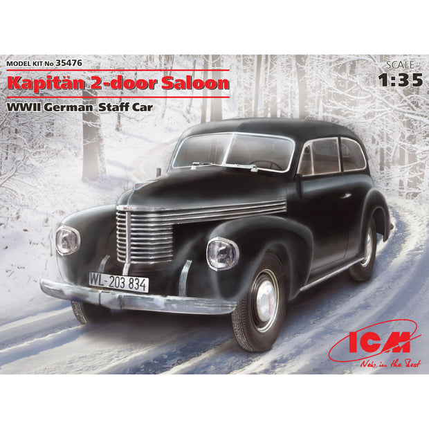 ICM35476 Plastic model kit Scale 1:35 Kapitan 2door saloon WWII German staff car