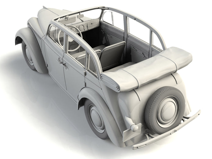 ICM 35484 Plastic model kit Scale 1:35 Moskvitch-401-420A, Soviet passenger car