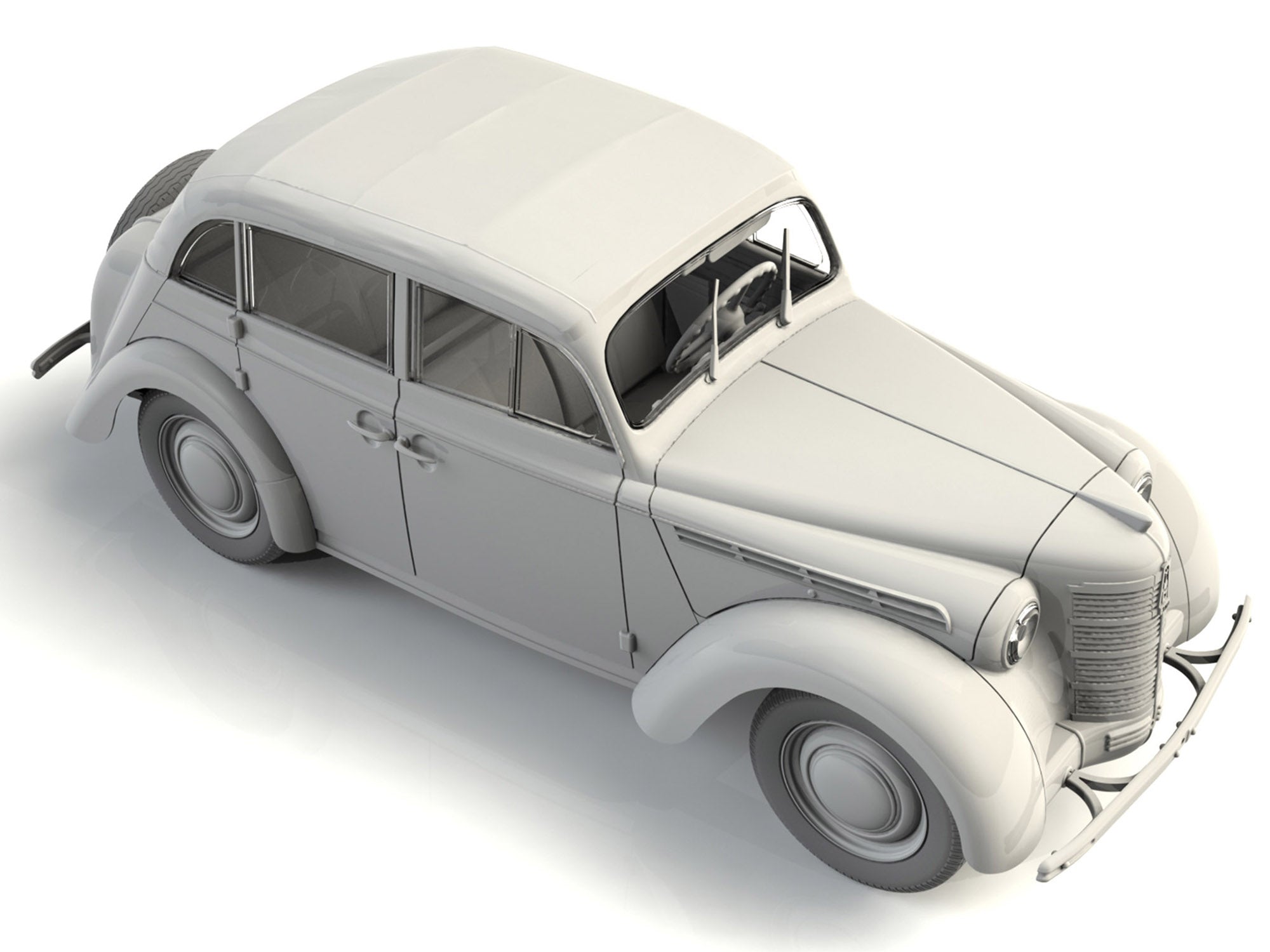 ICM 35484 Plastic model kit Scale 1:35 Moskvitch-401-420A, Soviet passenger car