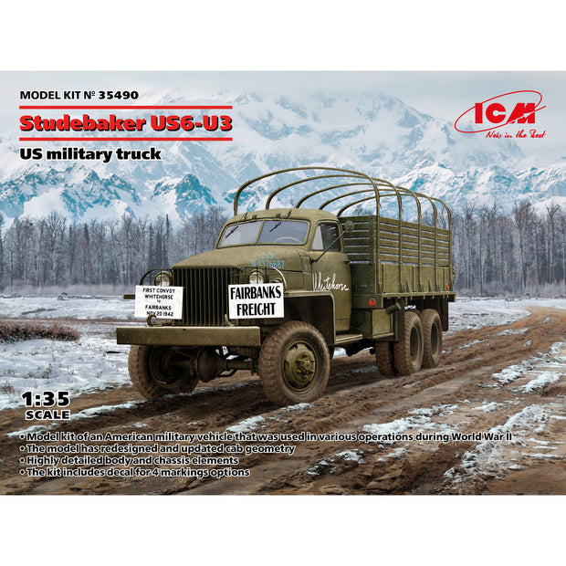 Studebaker US6-U3 US military truck Scale 1:35 ICM 35490 - Plastic Model Kit