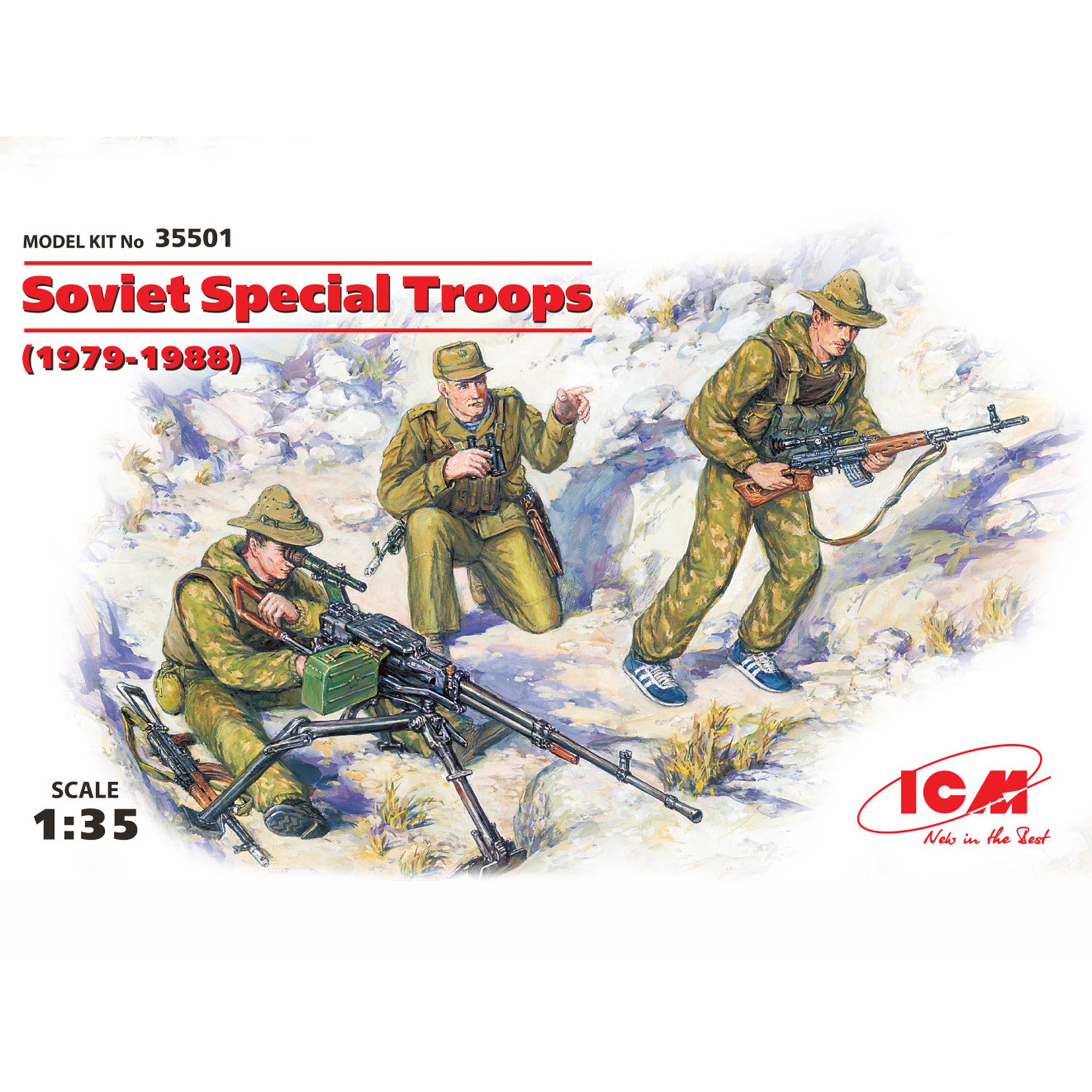 ICM35501 Scale model kit 1:35 Soviet special troops Soviet-Afghan war 1979-1988