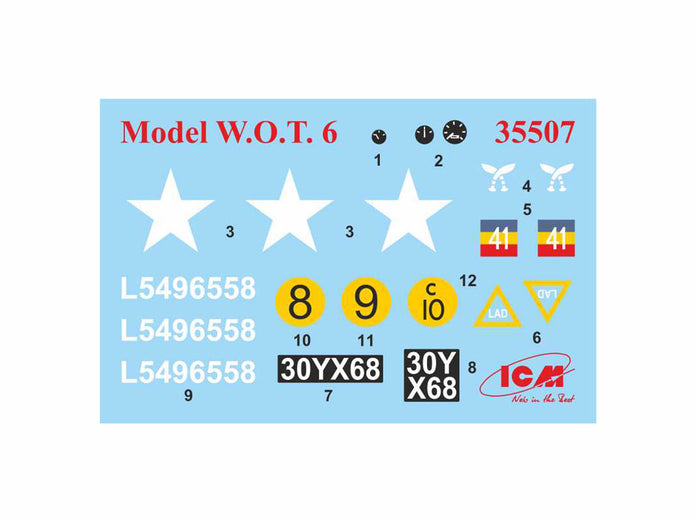 ICM 35507 Plastic model Truck kit Scale 1:35 Model W.O.T. 6 - modelling kit
