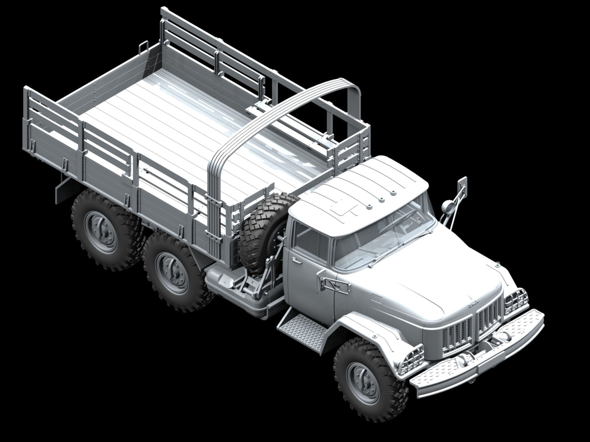 ICM 35515 Plastic model car kit Scale 1:35 ZiL-131, Soviet Army Truck kits model