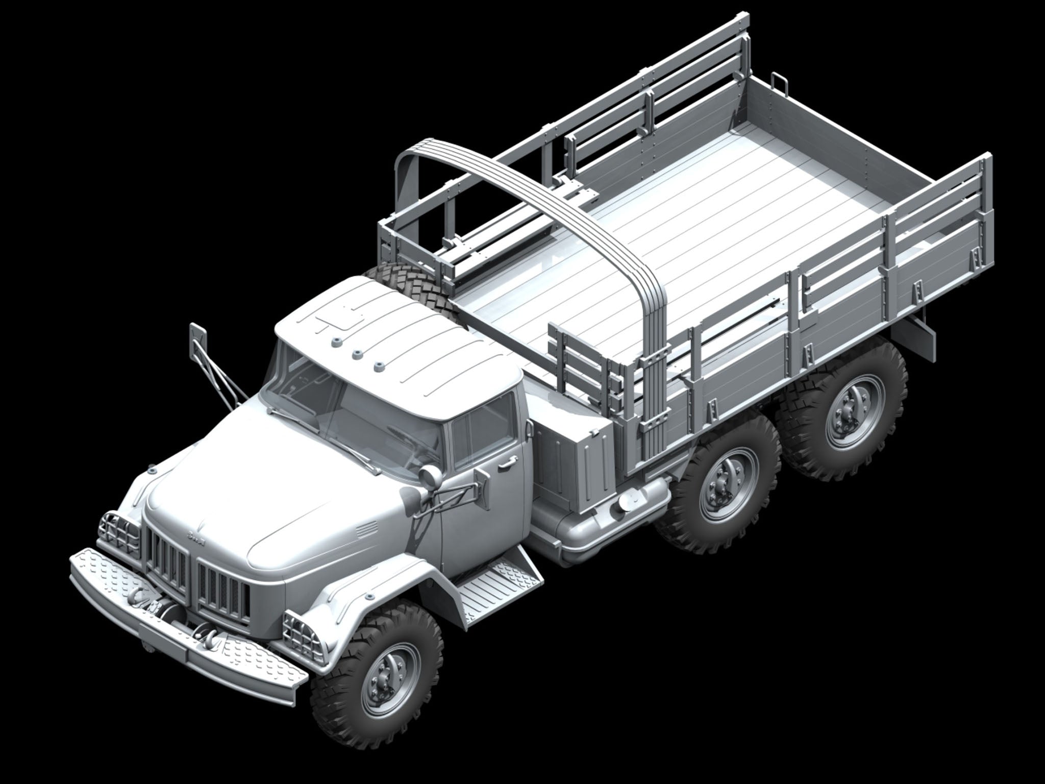ICM 35515 Plastic model car kit Scale 1:35 ZiL-131, Soviet Army Truck kits model