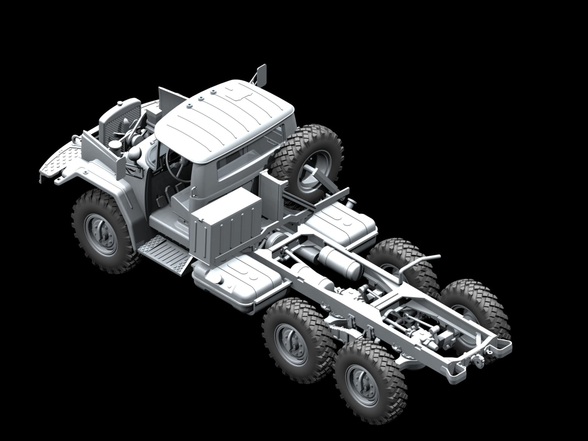 ICM 35515 Plastic model car kit Scale 1:35 ZiL-131, Soviet Army Truck kits model