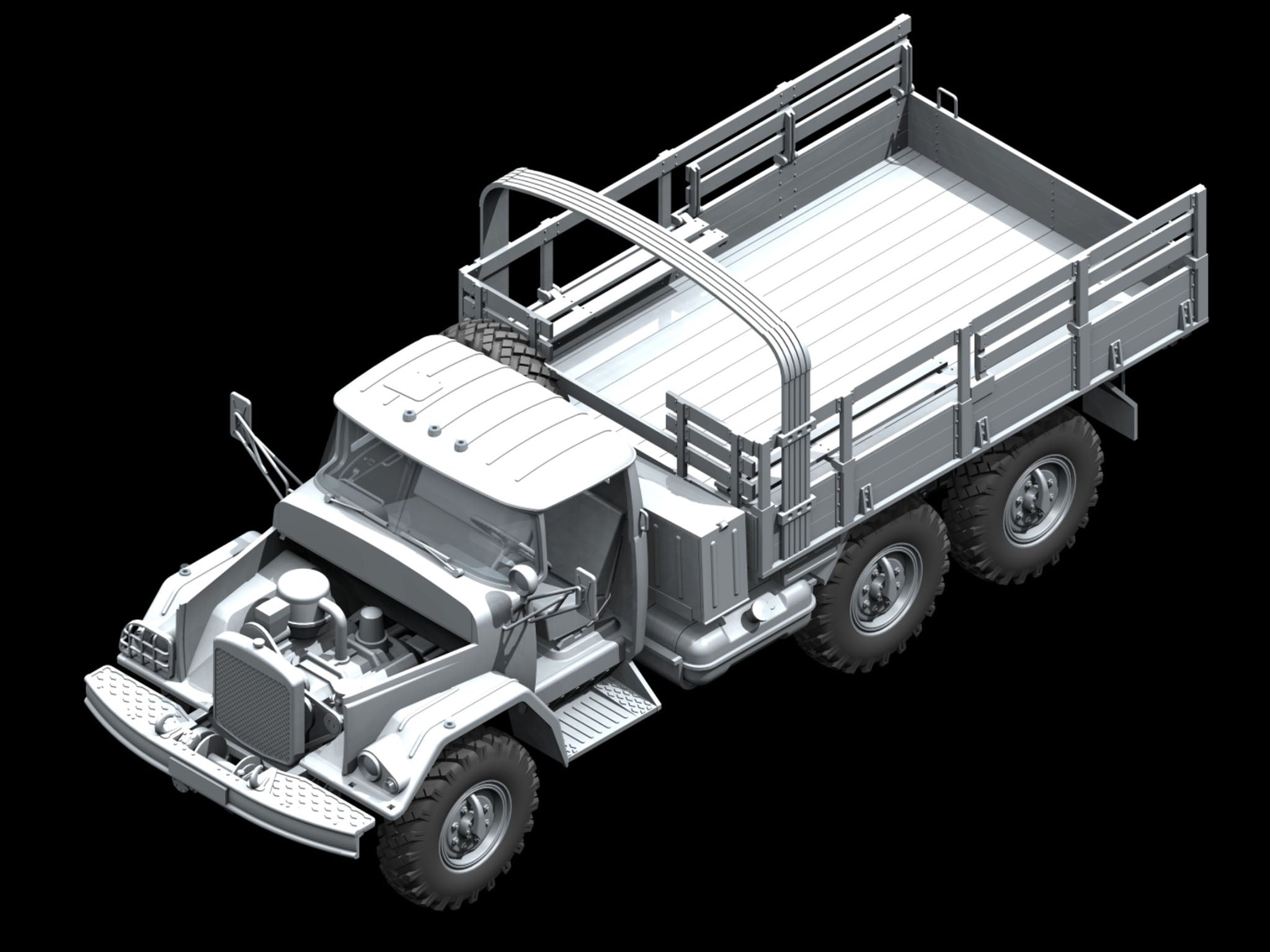 ICM 35515 Plastic model car kit Scale 1:35 ZiL-131, Soviet Army Truck kits model
