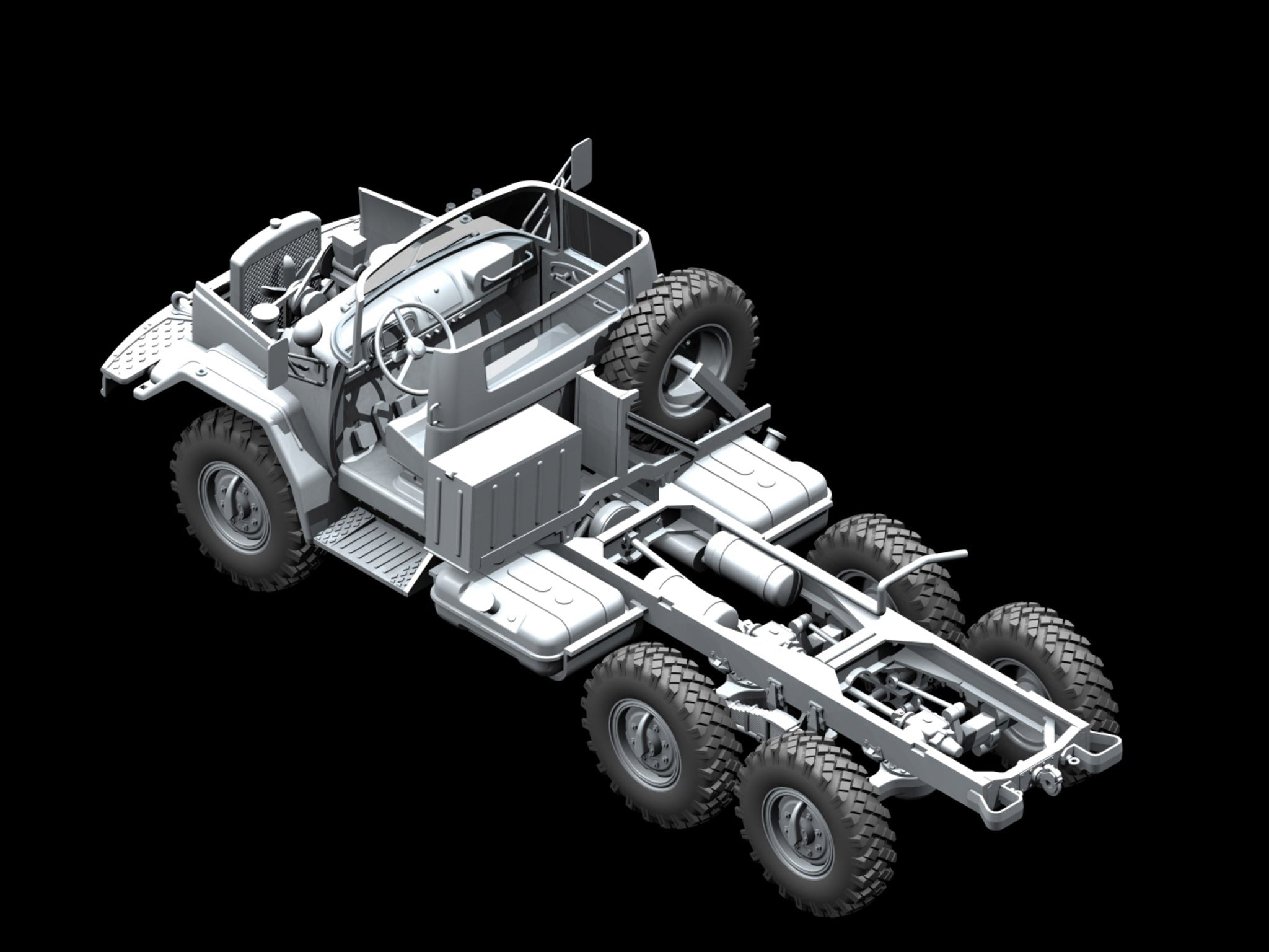 ICM 35515 Plastic model car kit Scale 1:35 ZiL-131, Soviet Army Truck kits model