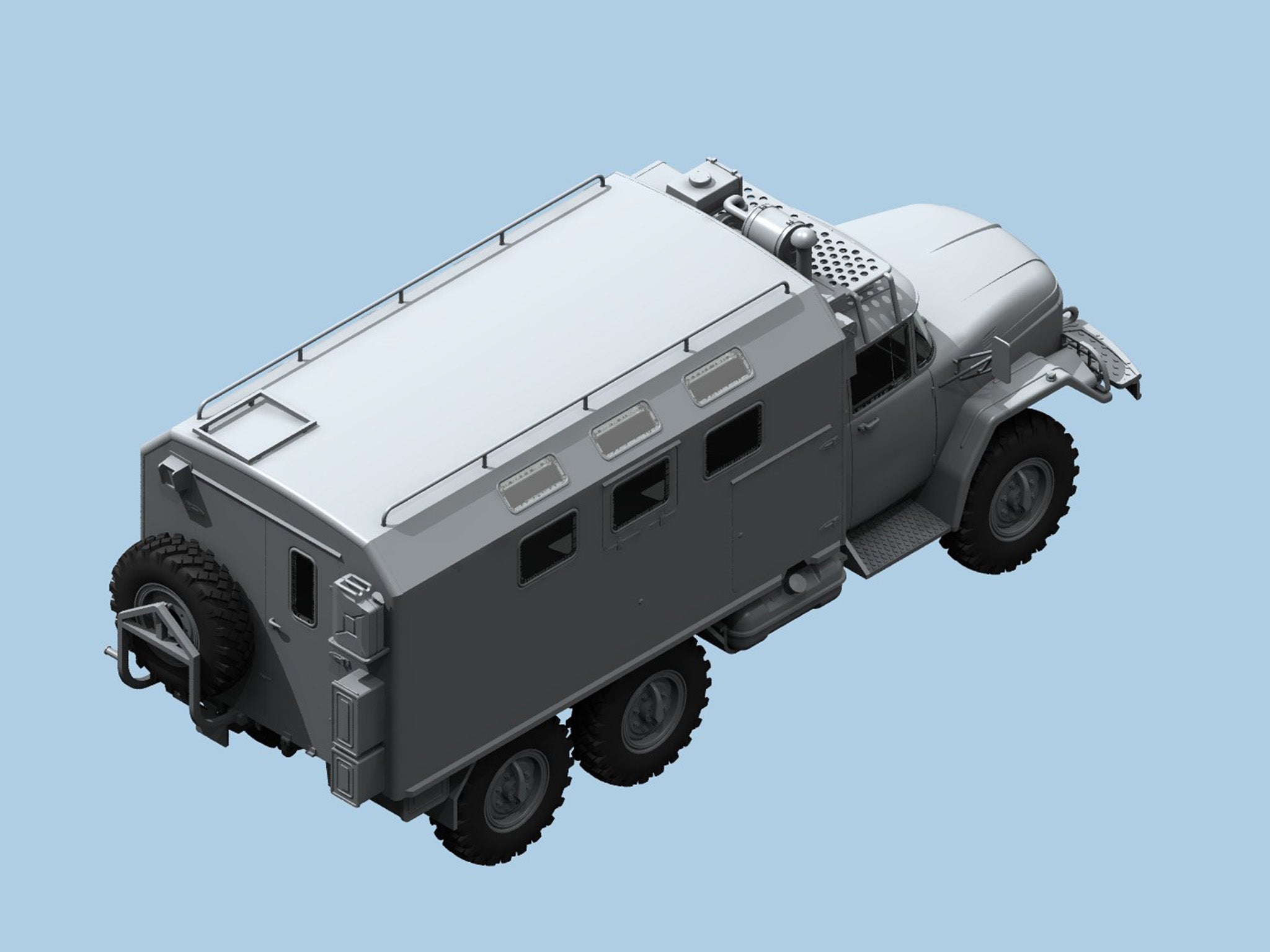 ICM 35517 Plastic model kit Scale 1:35 ZiL-131 KShM Soviet Army command vehicle