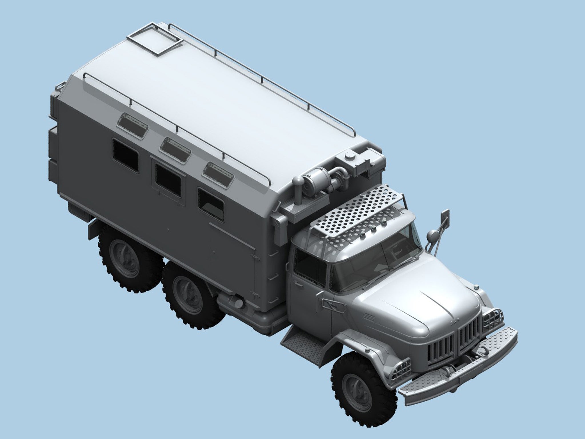 ICM 35517 Plastic model kit Scale 1:35 ZiL-131 KShM Soviet Army command vehicle