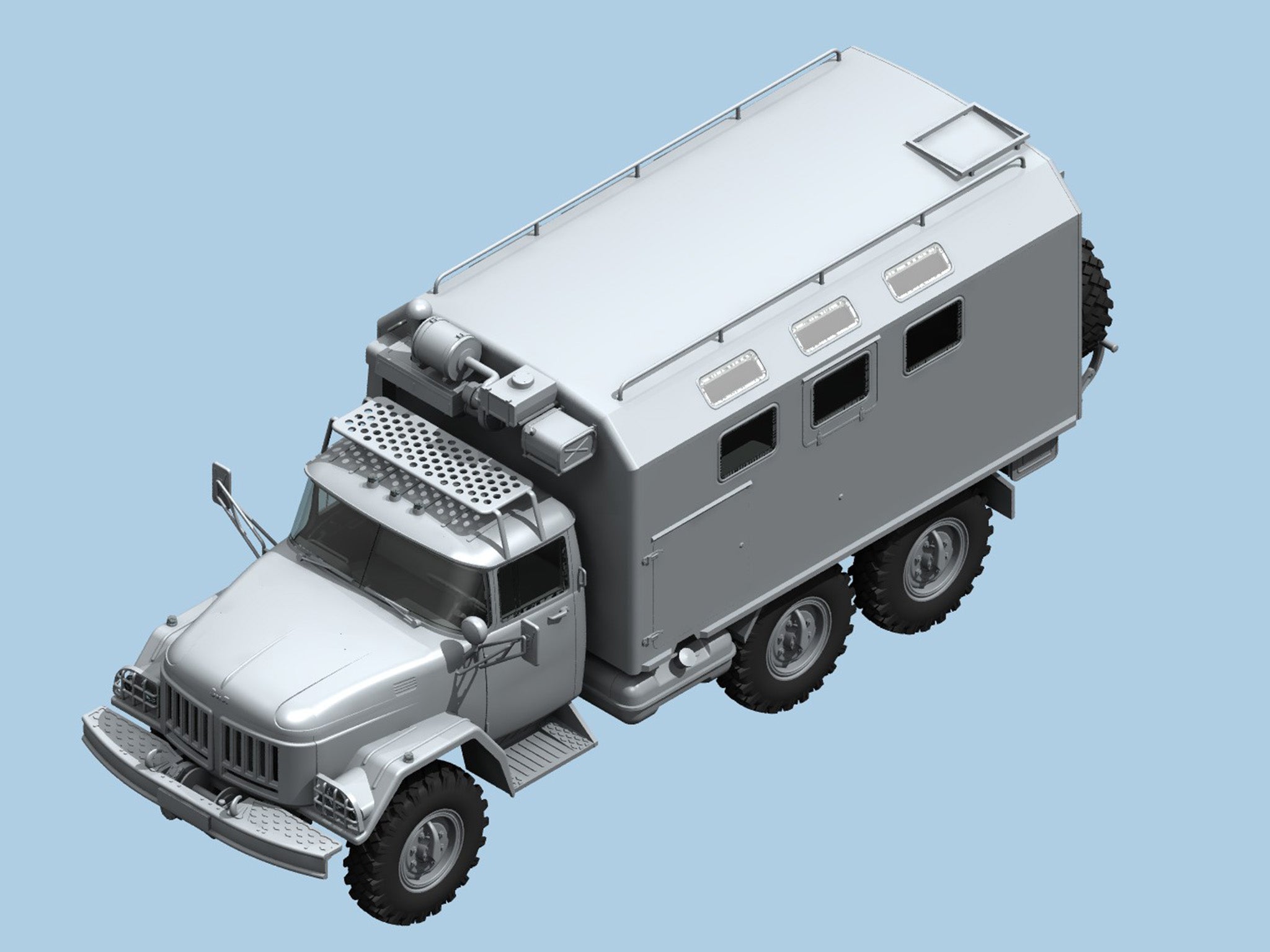 ICM 35517 Plastic model kit Scale 1:35 ZiL-131 KShM Soviet Army command vehicle