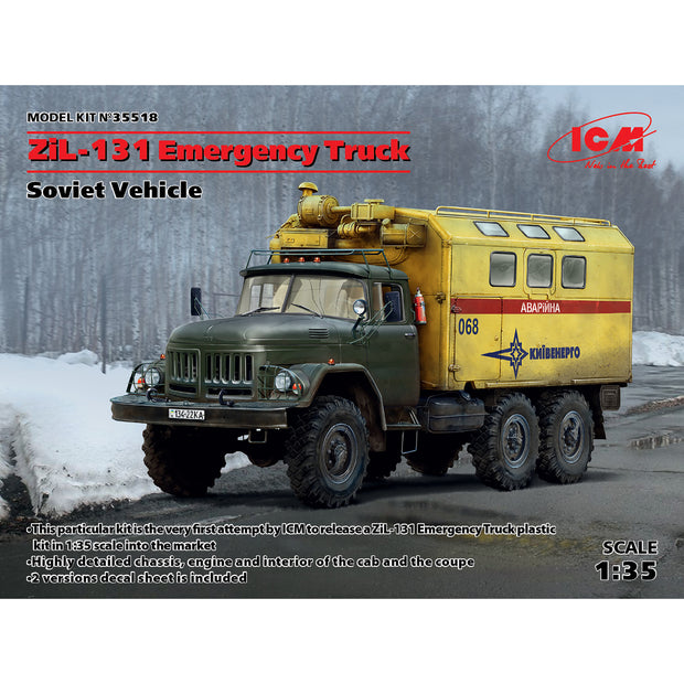 ICM 35518 Plastic model kit Scale 1:35 Soviet vehicle ZiL-131, Emergency service