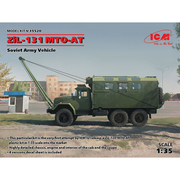 ICM35520 Plastic model Truck kit Scale 1:35 ZiL-131 MTO-AT Soviet Recovery Truck