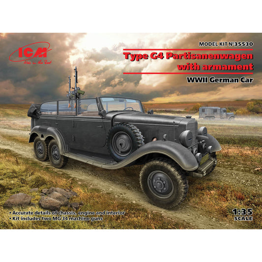 ICM 35530 Plastic model kit 1:35 TypeG4 Partisanenwagen armament WWII German car