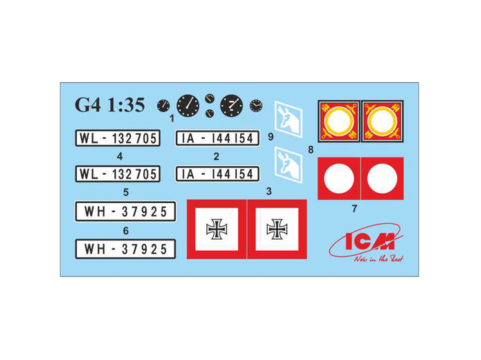 ICM 35531 Plastic model kit 1:35 G4 (1939 production) German Car with Passengers