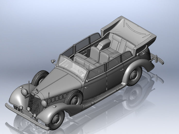 ICM 35533 Scale model kit 1:35 Typ 770K Tourenwagen, WWII German Leader's Car