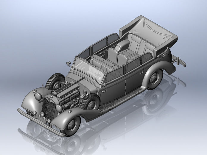 ICM 35533 Scale model kit 1:35 Typ 770K Tourenwagen, WWII German Leader's Car