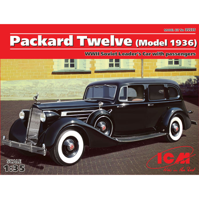 ICM 35535 Plastic model kit Scale 1:35 Packard Twelve Model 1936 with passengers