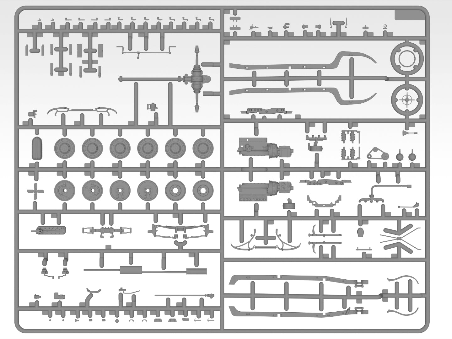 Typ 320 (W142) Cabriolet B German Passenger Car Scale 1:35 ICM35543 Plastic Model Car Kit