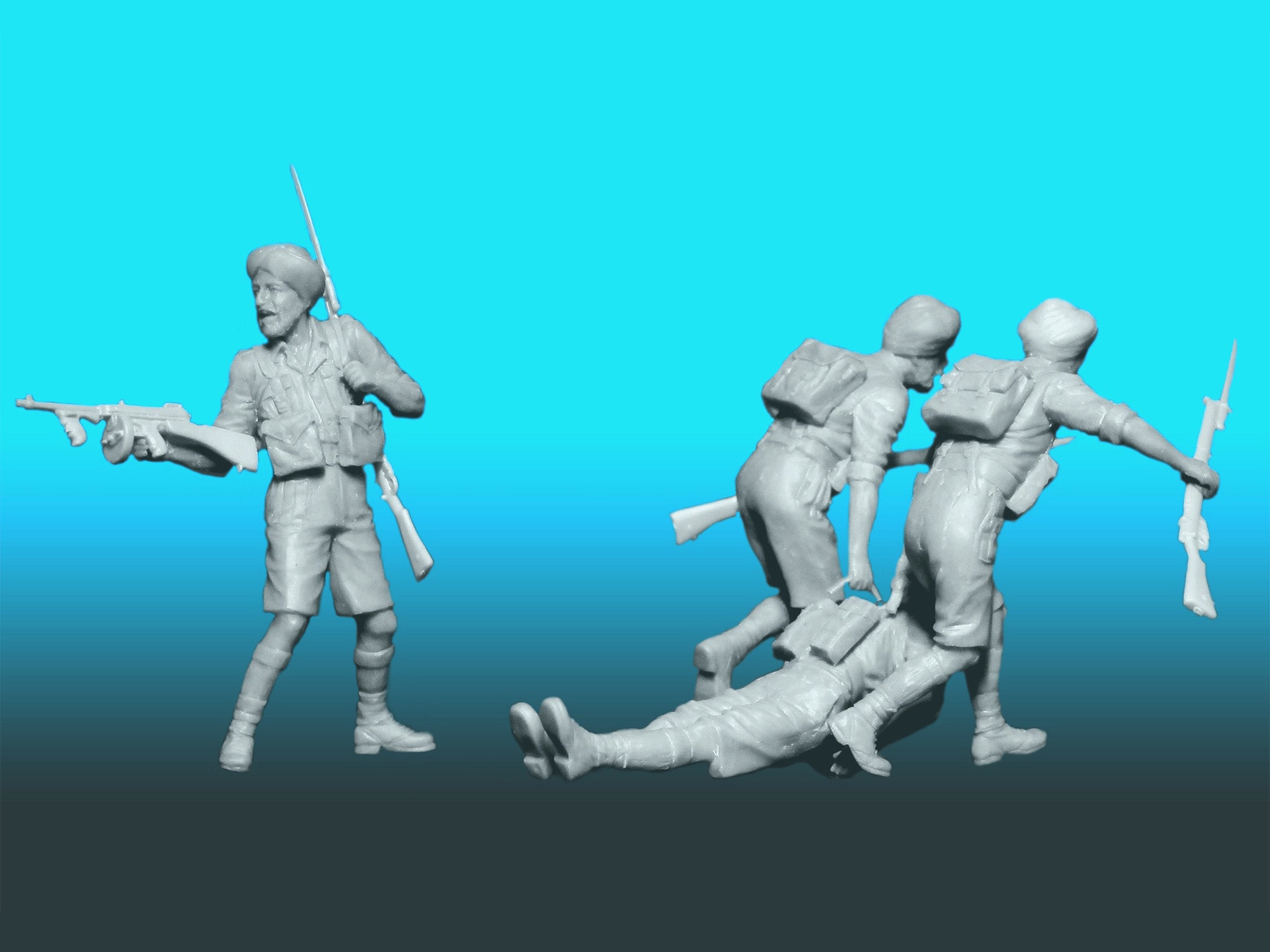 ICM 35564 Plastic model kit Scale 1:35 Indian Sikh Rifles (1942) (4 figures)