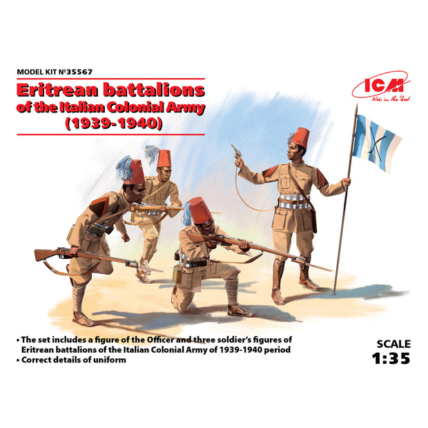 ICM 35567 model kit 1:35 Eritrean battalions the Italian Сolonial Army 1939-1940