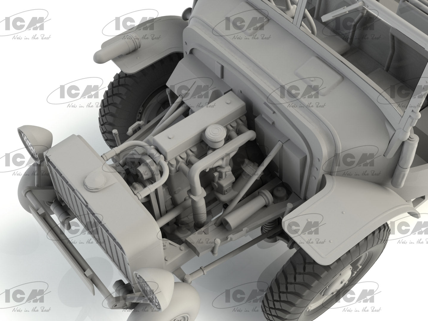ICM 35570 Scale model kit 1:35 Laffly V15T, WWII French Artillery Towing Vehicle
