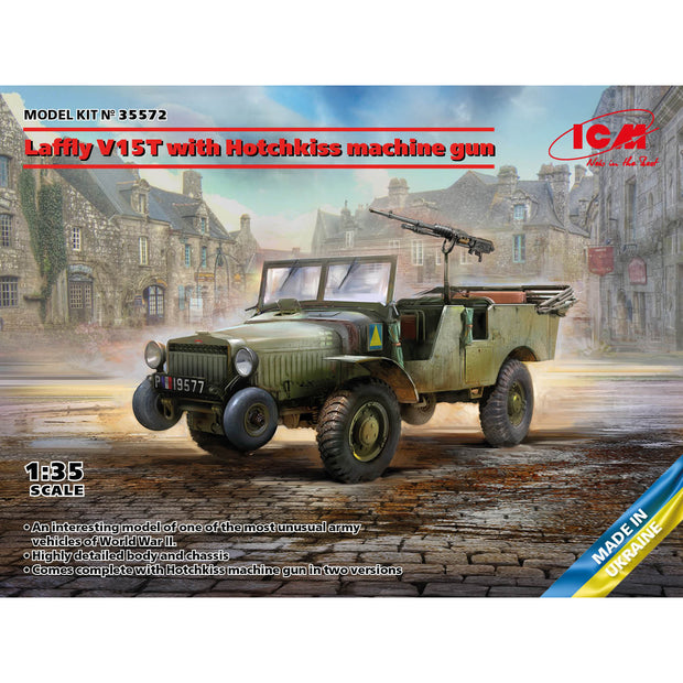 ICM 35572 Scale model kit 1:35 Laffly V15T, WWII French Artillery Towing Vehicle