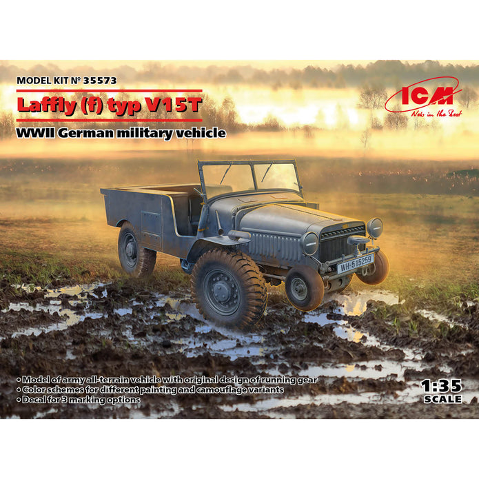 ICM 35573 Plastic model car kit 1:35 Laffly (f) Typ V15T modelling plastic kits