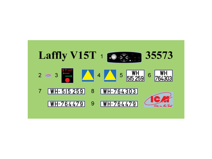 ICM 35573 Plastic model car kit 1:35 Laffly (f) Typ V15T modelling plastic kits