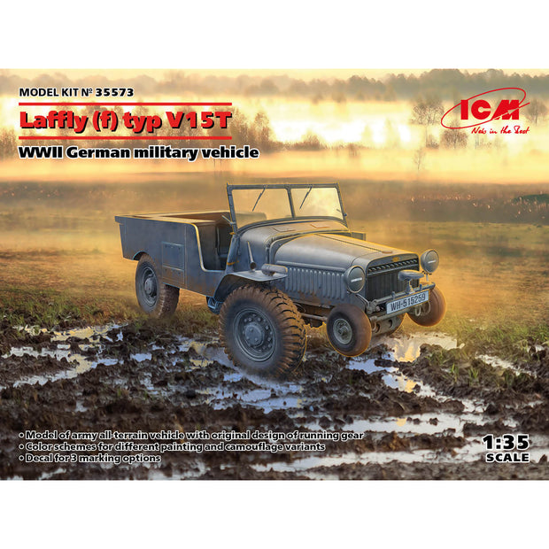 ICM 35573 Plastic model car kit 1:35 Laffly (f) Typ V15T modelling plastic kits