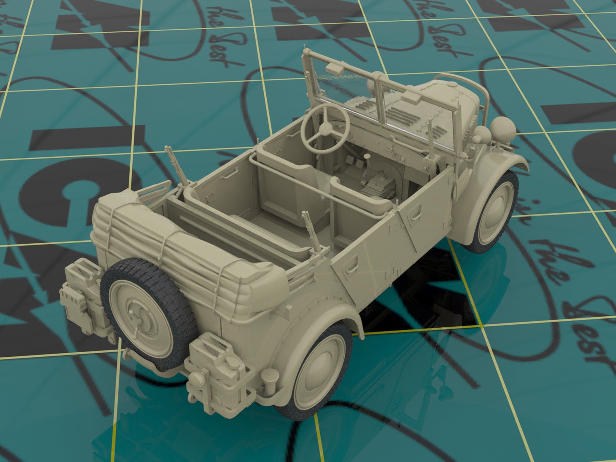 ICM 35581 model kit 1:35 German Light Personnel Car le.gl.Einheits-Car Kfz1 WWII