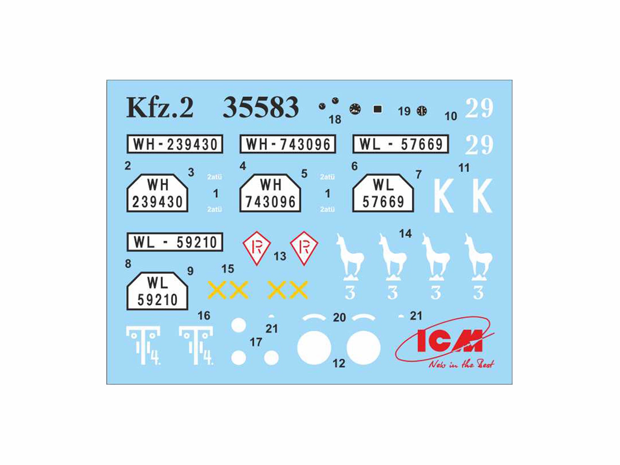 ICM 35583 Plastic car kit models Scale 1:35 Le.glEinheitz-Pkw Kfz2 modelling kit