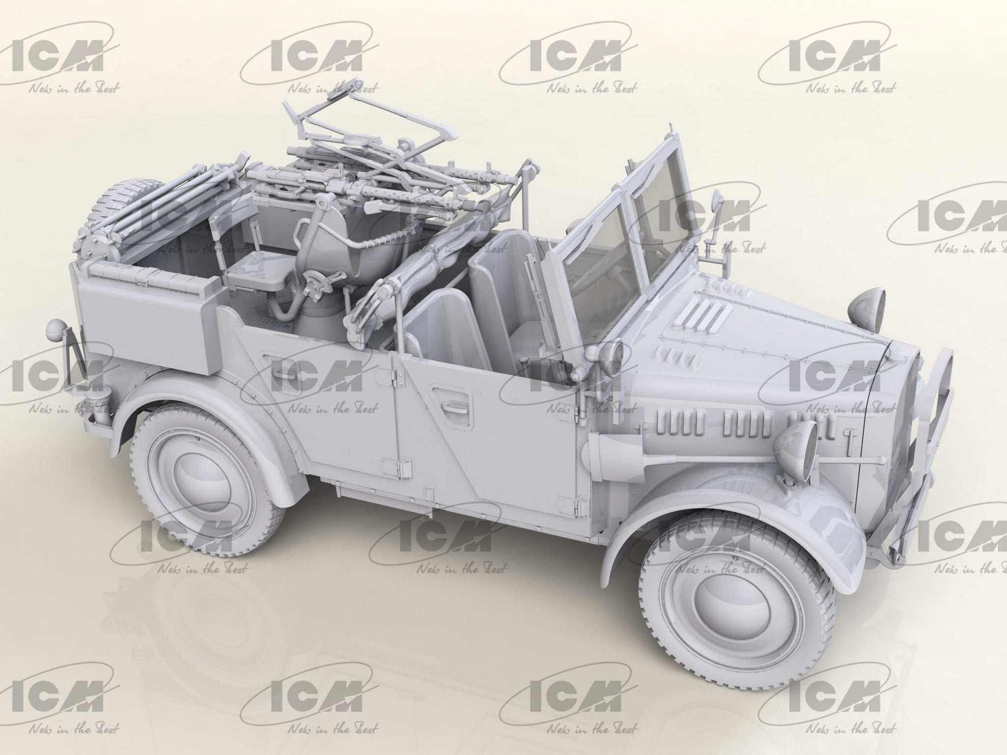 ICM 35584 le.gl.Einheits-Pkw Kfz.4 WWII German Light Anti-Aircraft Vehicle 1:35