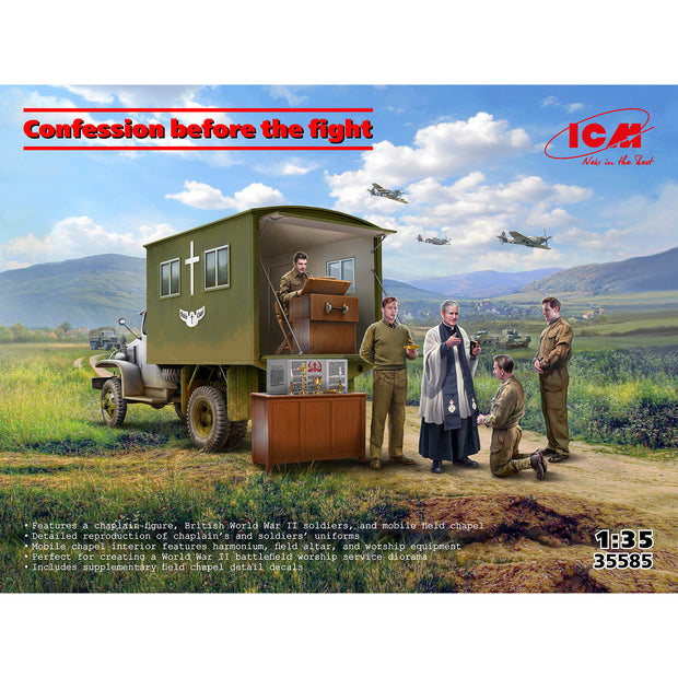 Confession before the fight Scale 1:35 ICM35585 Plastic Model Truck Kit